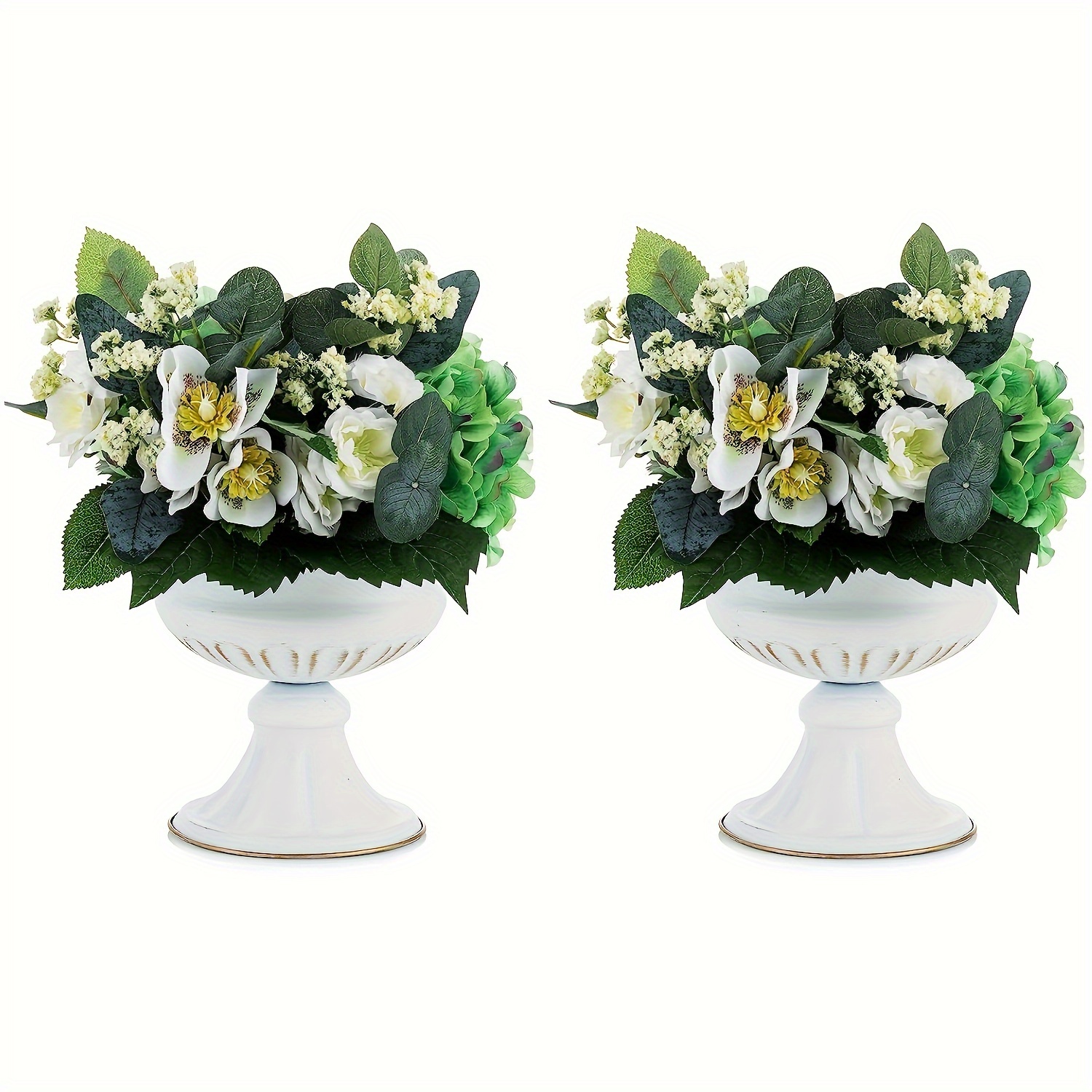 2pcs golden vases wedding centerpieces metal vase table