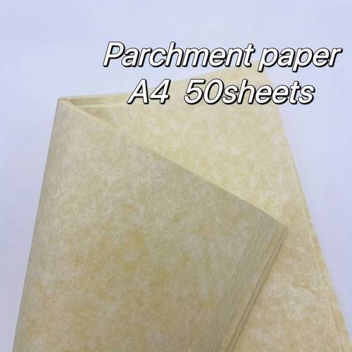 50 Sheets Certificate Paper, Resume Paper, Stationary Paper, Printer-Friendly Parchment Paper for Certificates, Resumes, Diplomas (100 GSM Ivory 8.3 X 11.7In) - Parchment Paper (Beige)