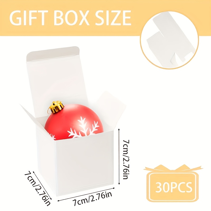 TEMU 30pcs Square White Paper Boxes For Jewelry, Candies, Small Gifts, Cosmetics, And Figurines For Christmas, Halloween, Wedding, Birthday Party,
