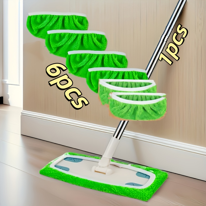 handle flat mop set featuring 4 or 6   absorbent washable microfiber pads a versatile cleaning tool suitable for   dry and wet use       including floors walls ceilings and windows Product details 0