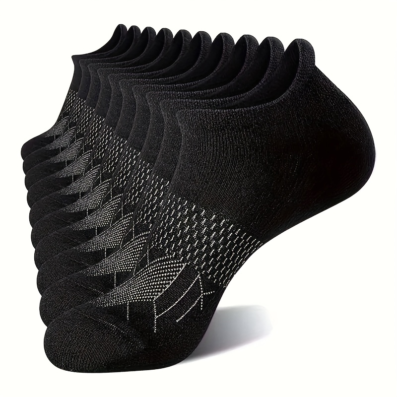 E-shop Herbst & Winter Stil 10 Stück (5 Paar) Damen Kompressions-Sport-Socken - Farbblock-Muster, Fußgewölbestütze & Niedriger Schnitt, Weiches Warmes