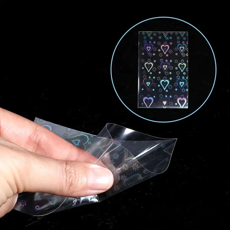heart card sleeves Vertical Heart 5000pcs HOLOGRAM KPOP Photocard CARD SLEEVES, Holographic LOMO PC Card Sleeves