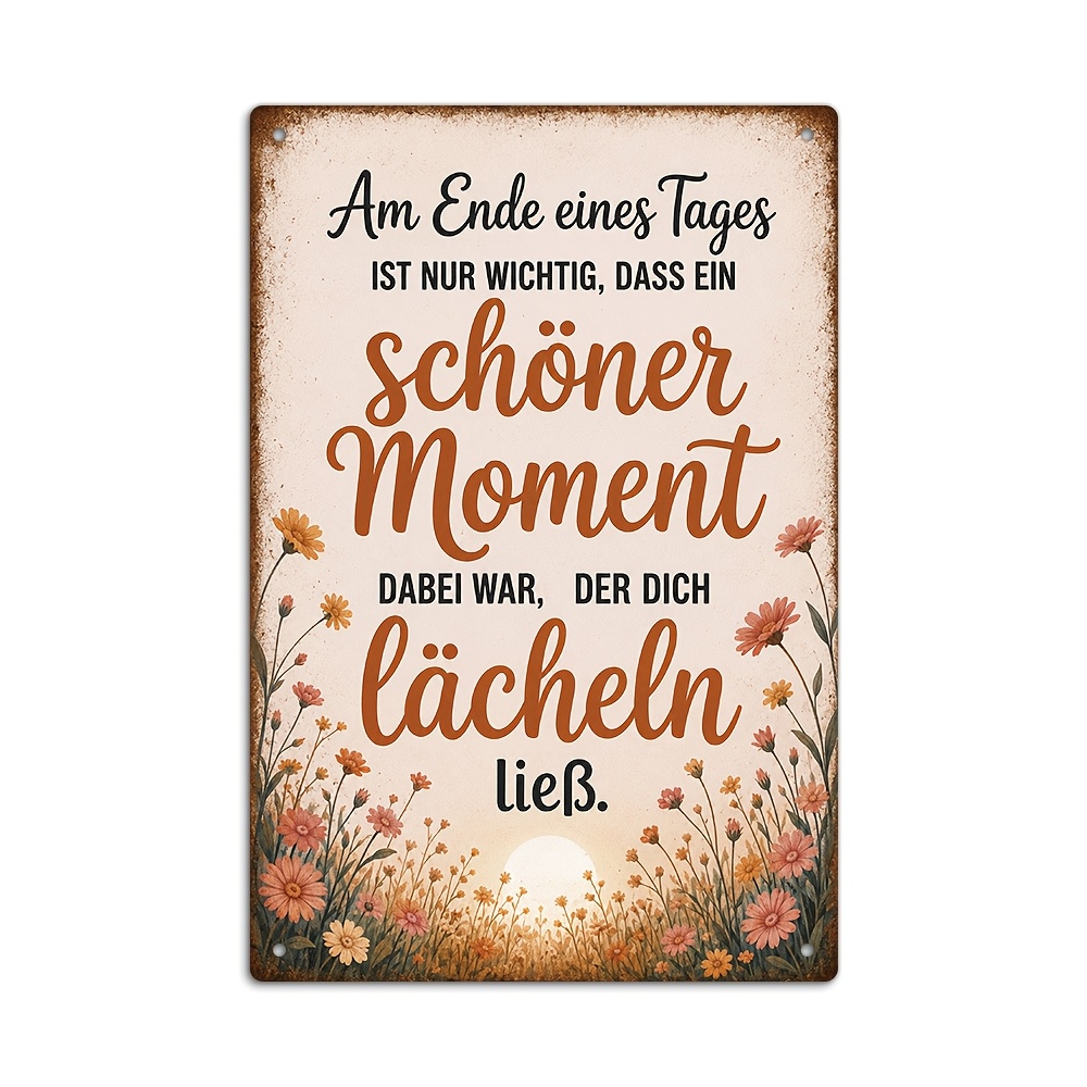 Image of 1pc German Vintage Metal Tin Sign, "at The Only ", Wall Art For Home For Man Cave Pub Club, Gift For Birthdays, Weddings, Anniversaries, Christmas, Thanksgiving, Travel Gifts & Decorations