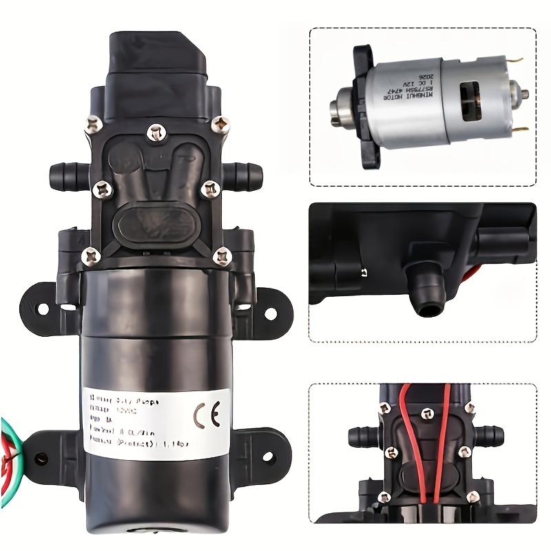 12V DC Diaphragm Water Pump, 8L/Min Self-Priming
