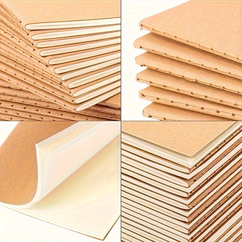 

Paquet de 10 blocs-notes de poche en papier kraft - Blocs-notes vierges et non lignés pour l'école, le bureau et les projets en classe - Couverture brune, 5,12 x 3,54 pouces