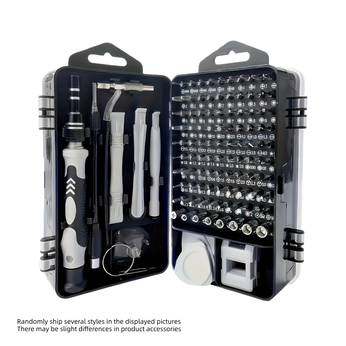 A Comprehensive Screwdriver Kit Featuring 115 Tools, Designed for Versatility with a Strong Magnetic Grip And High Durability. This Multifunctional Disassembly Set Includes Irregular Drill Bits And Is Ideal for Repairing Mobile Devices, Tablets 14 A Comprehensive Screwdriver Kit Featuring 115 Tools, Designed for Versatility with a Strong Magnetic Grip And High Durability. This Multifunctional Disassembly Set Includes Irregular Drill Bits And Is Ideal for Repairing Mobile Devices, Tablets