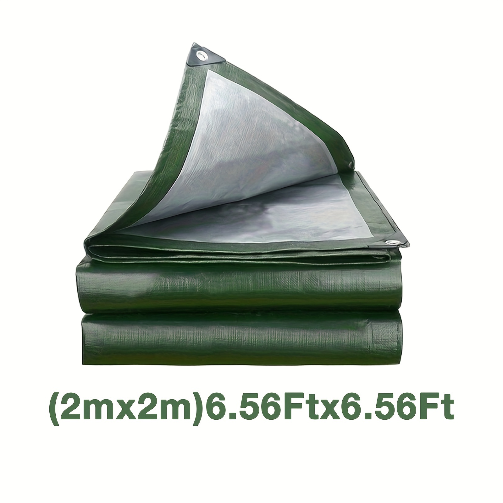 TEMU 1 stuk Stevig Zeildoek, Weerbestendige Bescherming, 140g/m² Kunststof Polyetheen Zeil, Versterkte Metalen Kabeldoorvoertules, Scheurbestendig,