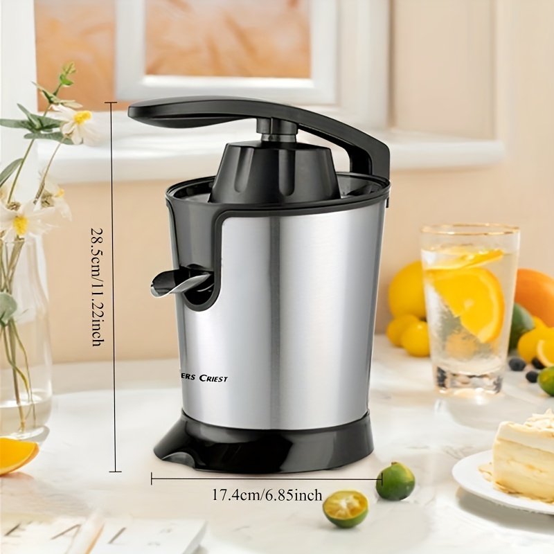 500w electric citrus juicer with stainless steel fruit vegetable squeezer heavy duty dishwasher safe parts   filtration system   for oranges lemons   grapefruits black plug in 220 240 Product details 2