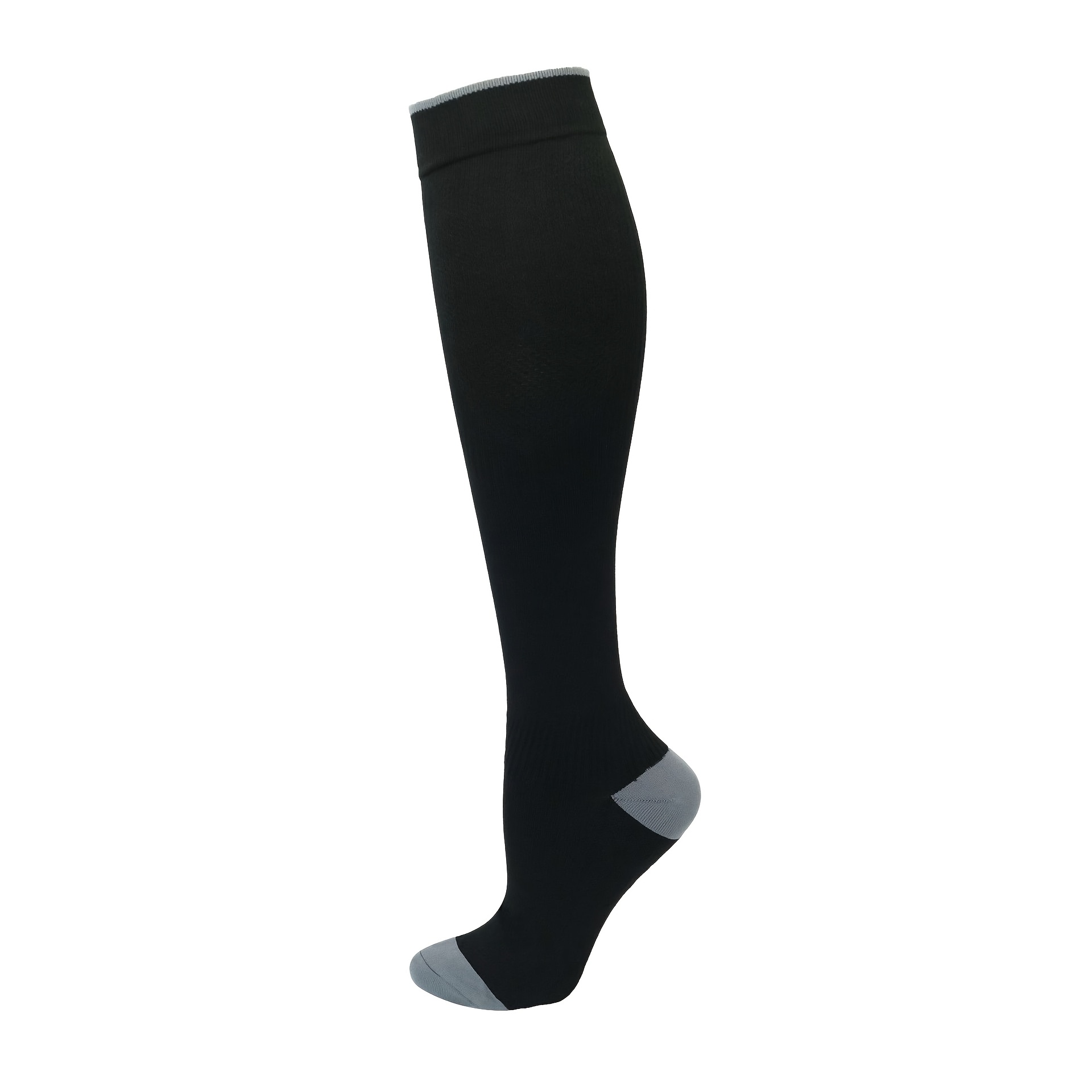 TEMU 1 par de calcetines de compresión graduada 15 mmHg, medias de soporte unisex la , transpirables y cómodas, ideales para correr, enfermeras,