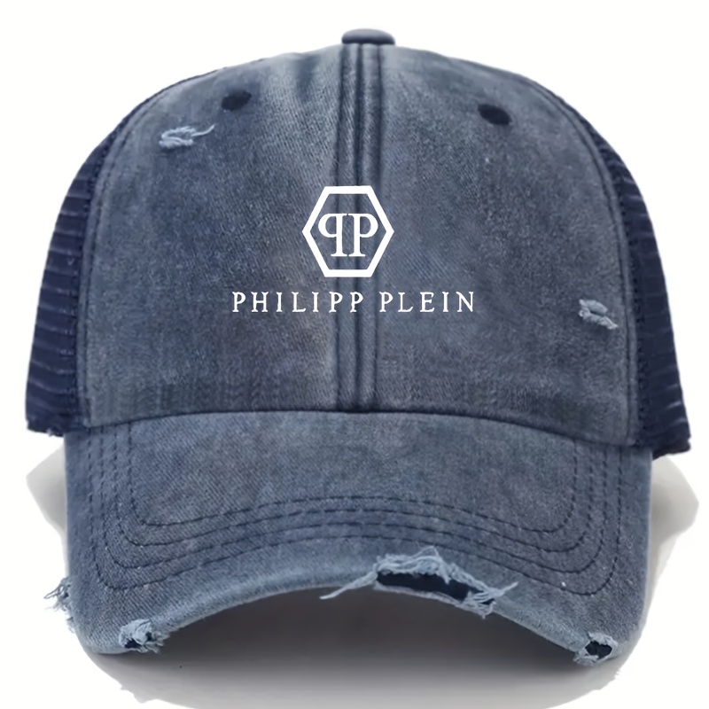 

Baseball Cap With Hole, Men's And Women's Hat, Philipp Plein Printed Adjustable And Ideal Sun Protection For Outdoor Sports As Hiking, Fishing Is An Ideal Gift ..