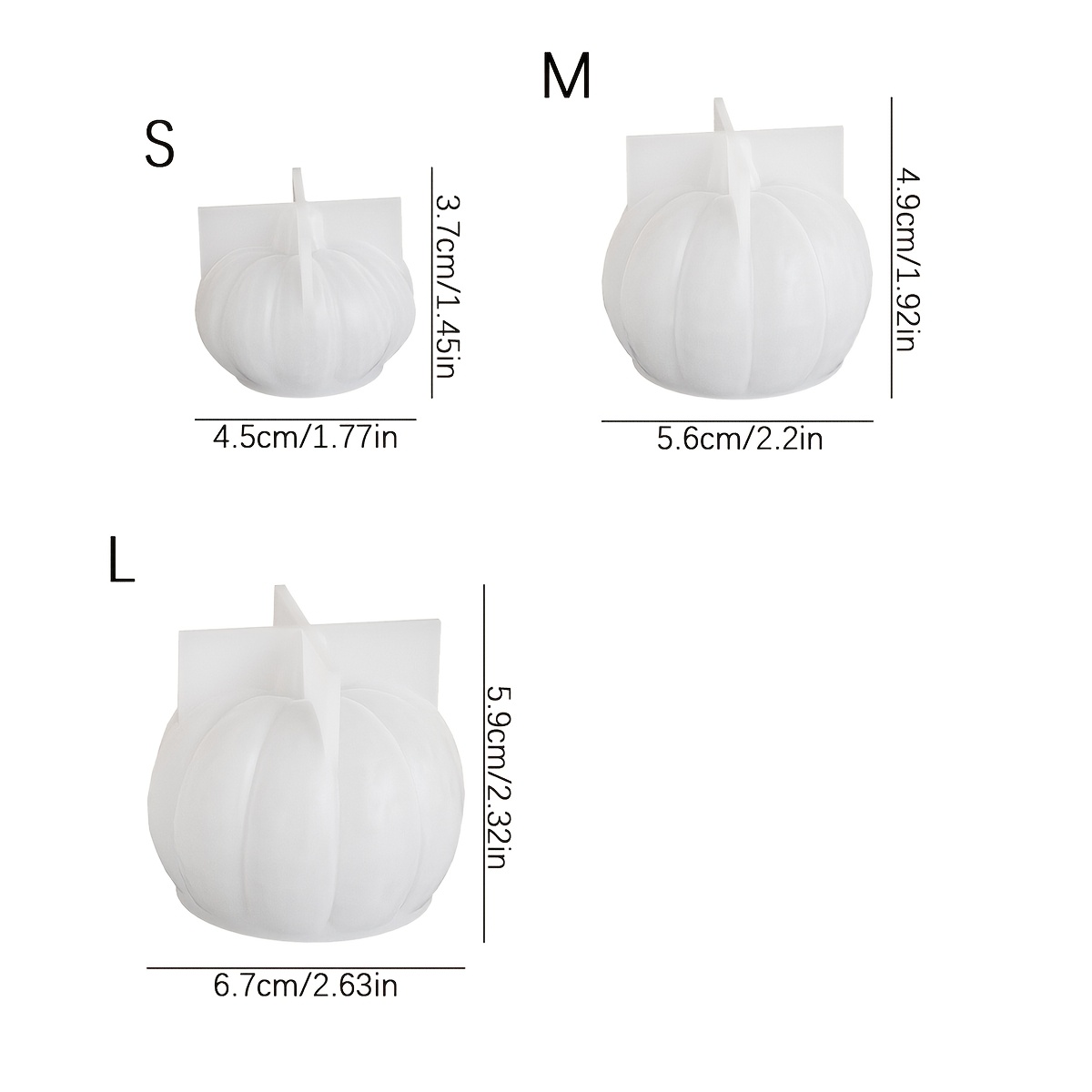 Candle Mold, 3pcs/set (large/medium/small) Pumpkin-shaped Silicone Molds, Creative Pumpkin Aromatherapy Candle Mold, Decor And Gift Ornament Epoxy Resin Mold, Handicraft Casting Molds