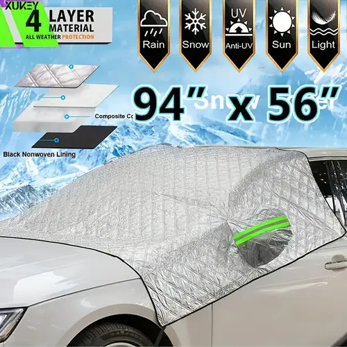 universal car windshield sunshade cover car sunshade front windshield protective with thickened frost windshield windows snow cover and sunshade functions for winter and summer use