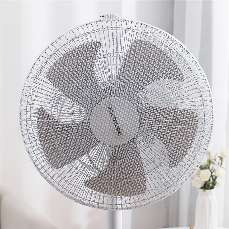 item picture 4pcs universal electric fan protective mesh covers reinforced elastic dust proof and   proof fan net covers compatible with most round shaped household floor fans   and circulating fans the elastic drawstring design allows for easy