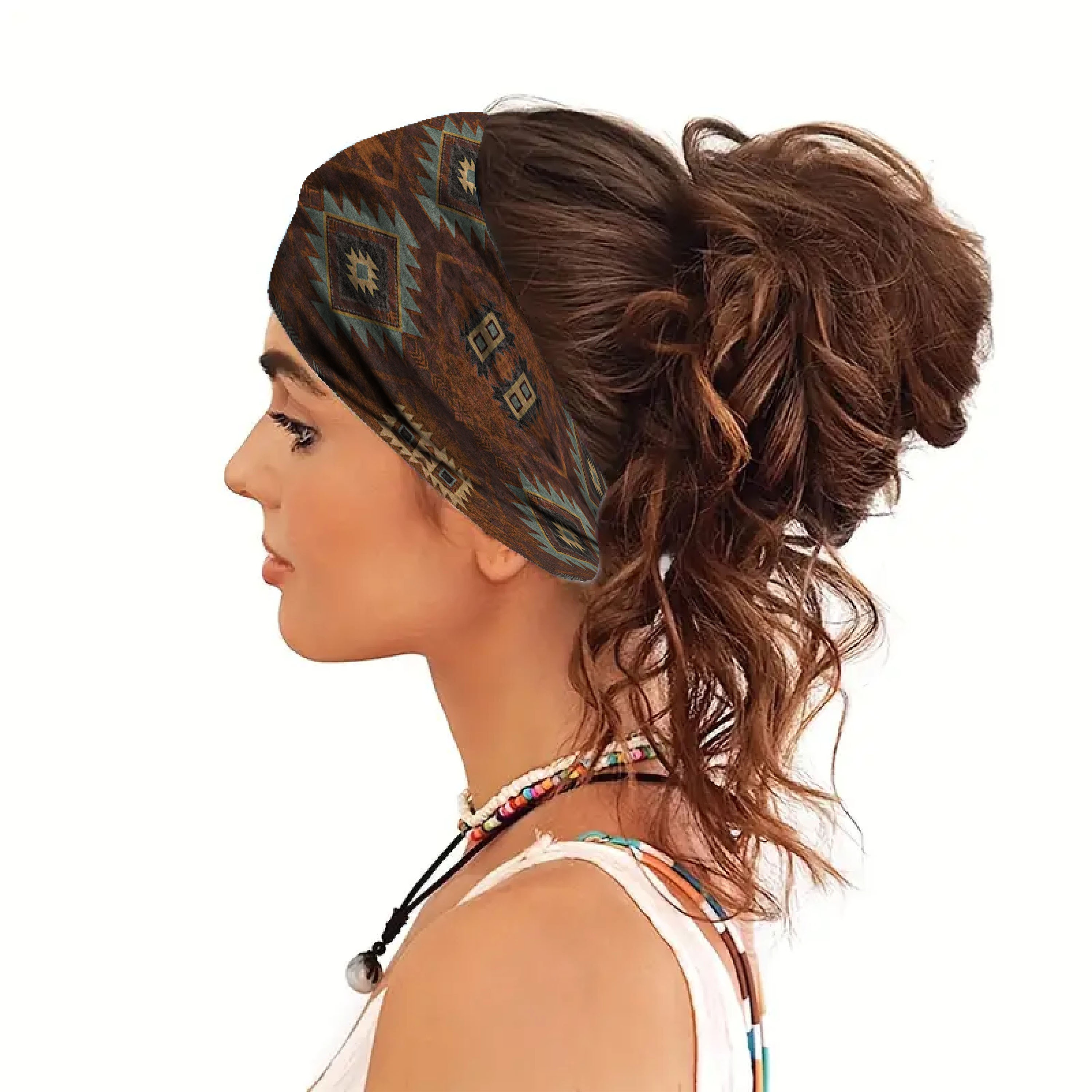 1/4/8pcs Bohemian Ethnic Style Women'S Headbands, Soft And Comfortable, Sweat-Absorbent Bands for Yoga, Fitness, And Daily Wear