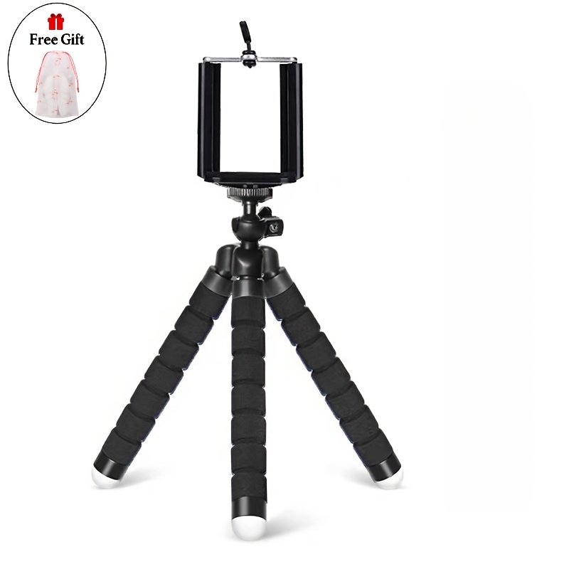 TEMU 2pcs Set: 1 Tripod   1 Free Flamingo Drawstring Bag, Octopus Tripod Portable Travel Phone Holder Handheld Gimbal Stabilizer, Universal Monopod