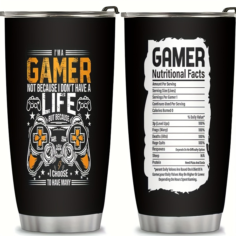 

Gamer's 20oz Stainless Steel : Insulated For Drinks, Game Lovers - 304 Stainless Steel