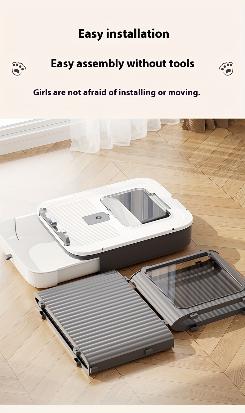 BRAIDOL XL/XXL Caja de Arena para Gatos Cerrada con Sistema de Control de Olores, Cajón de Fácil Limpieza y Cubierta Antisalpicaduras - Caja de Arena Resistente Adecuada para Hogares con Múltiples Gatos, Gatos Grandes y Mascotas con Sobrepeso - Recinto Duradero con Ventilación y Pala Gratis