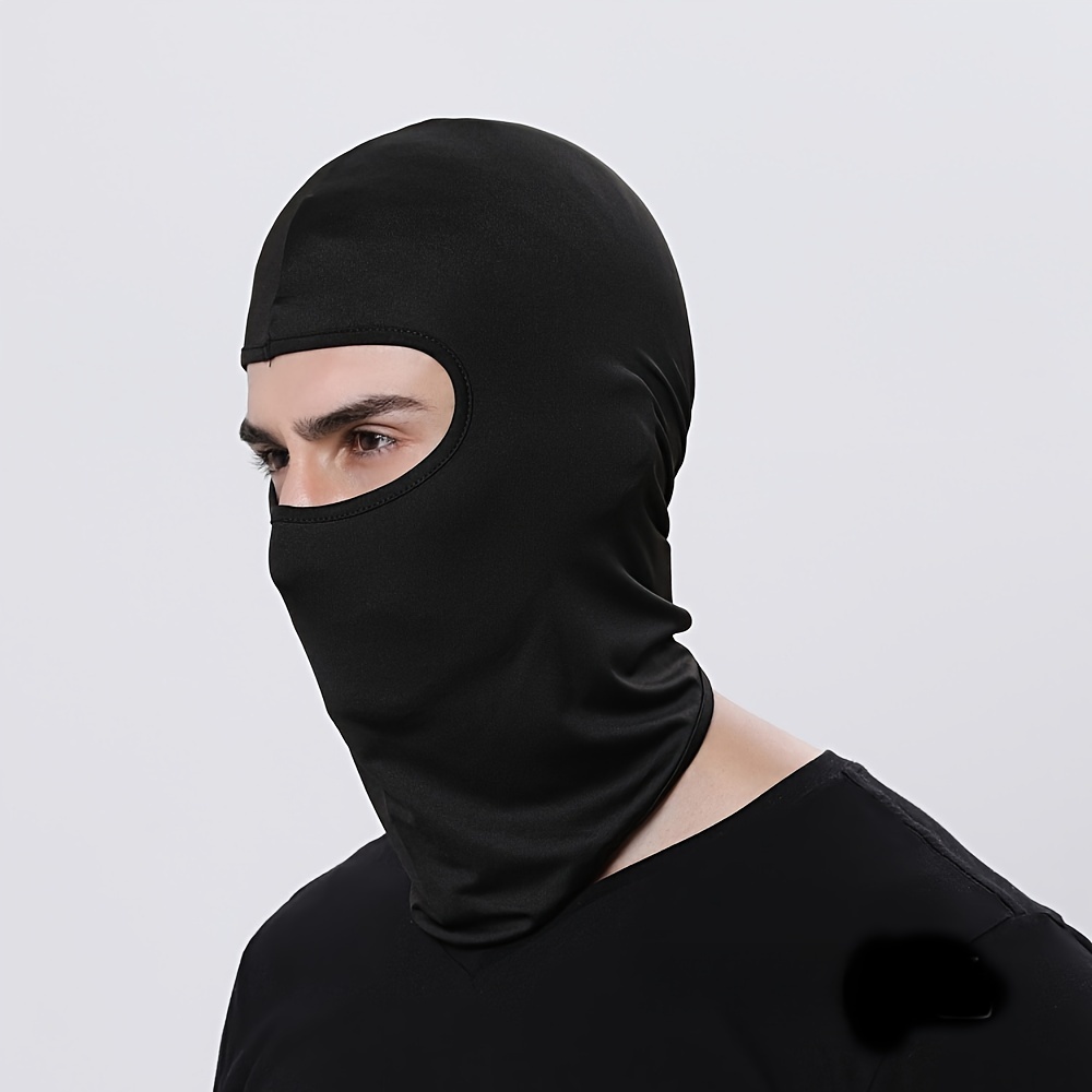 Image of 1pc Outdoor Sports Hiking Balaclava Face Mask, Windproof And Dustproof Breathable Casual Headwear, , Random Color And Style
