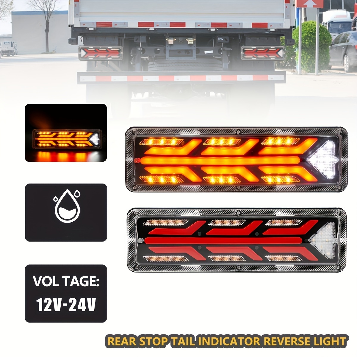 Truck Trailer Rv Tail Lights Bar 10 30v Super Bright Red - Temu