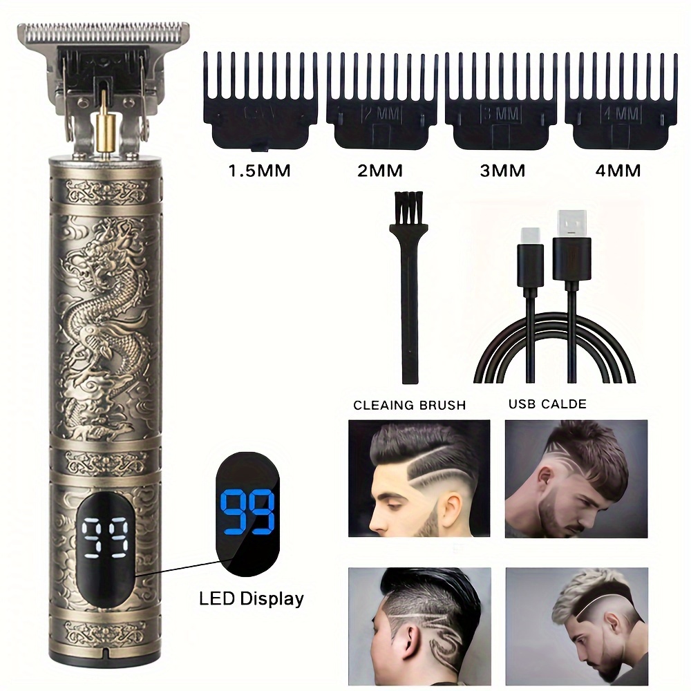 

Rechargeable Hair Clipper Barber Professional Trimmer Beard Shaver Men's Hair Cutting Machine Electric Clipper