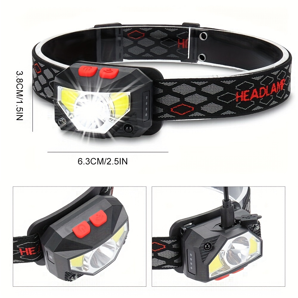 1pc Xhp360 High Power High Lumens Led Headlamp Usb Rechargeable Head Lamp  With 4 Modes Zoomable Waterproof Head Light With Power Bank Function For  Fishing Camping Hiking Cycling