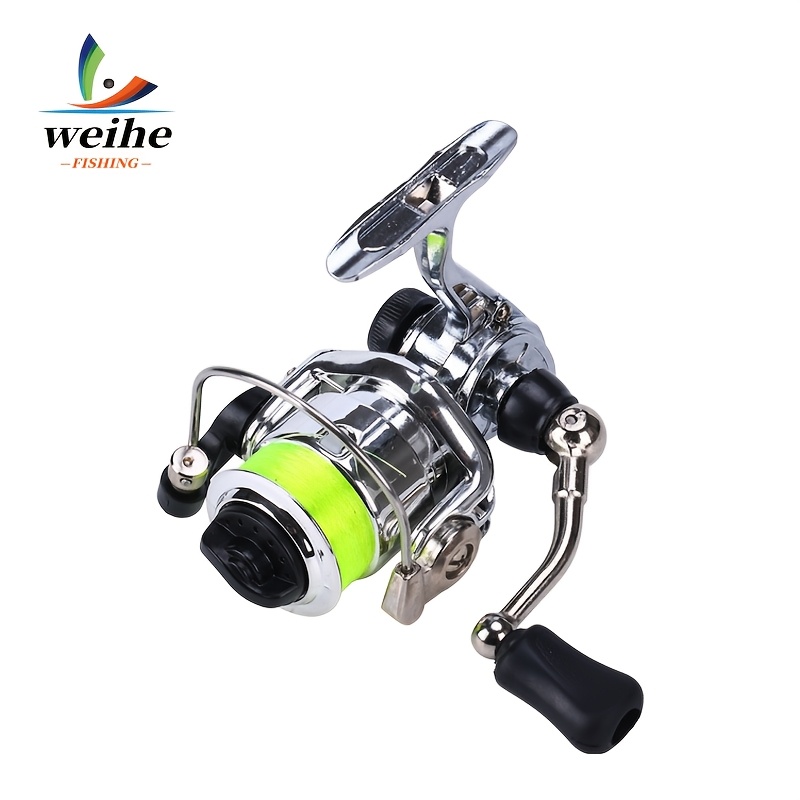 

Fishing Mini Ice Fishing Reel, Model - Compact Metal Body With Green/black , Handle, Long Casting Pocket Fishing Wheel For Winter Fishing, Fishing Gear