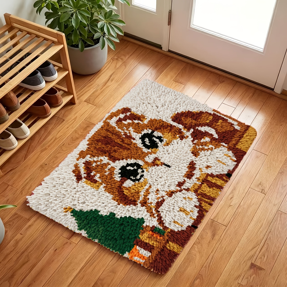 39x57cm DIY Locking Hook Tapestry Kit with Kitten Pattern