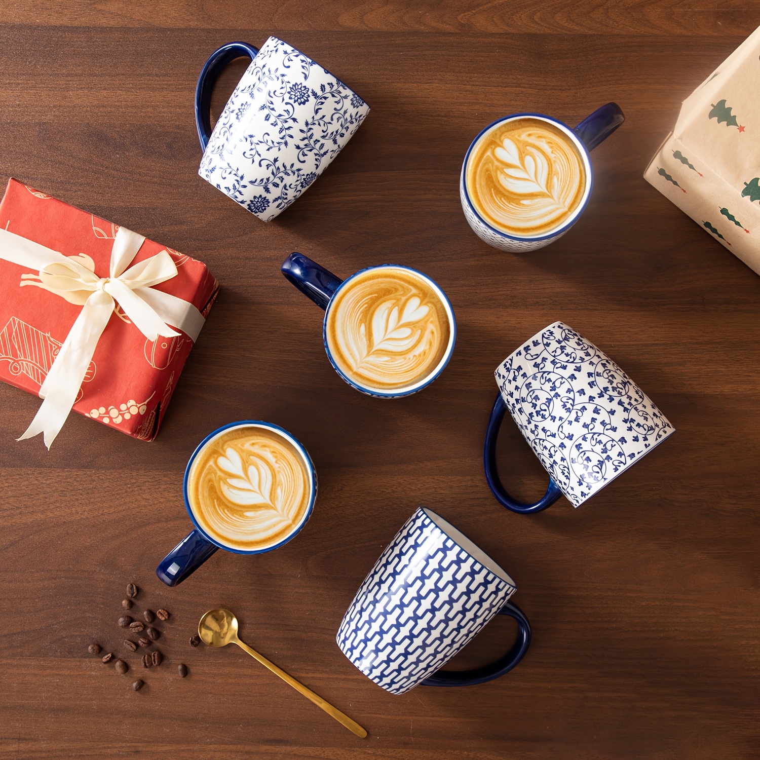 30 pcs ceramic mugs set 16 ounce 30 large porcelain - Temu