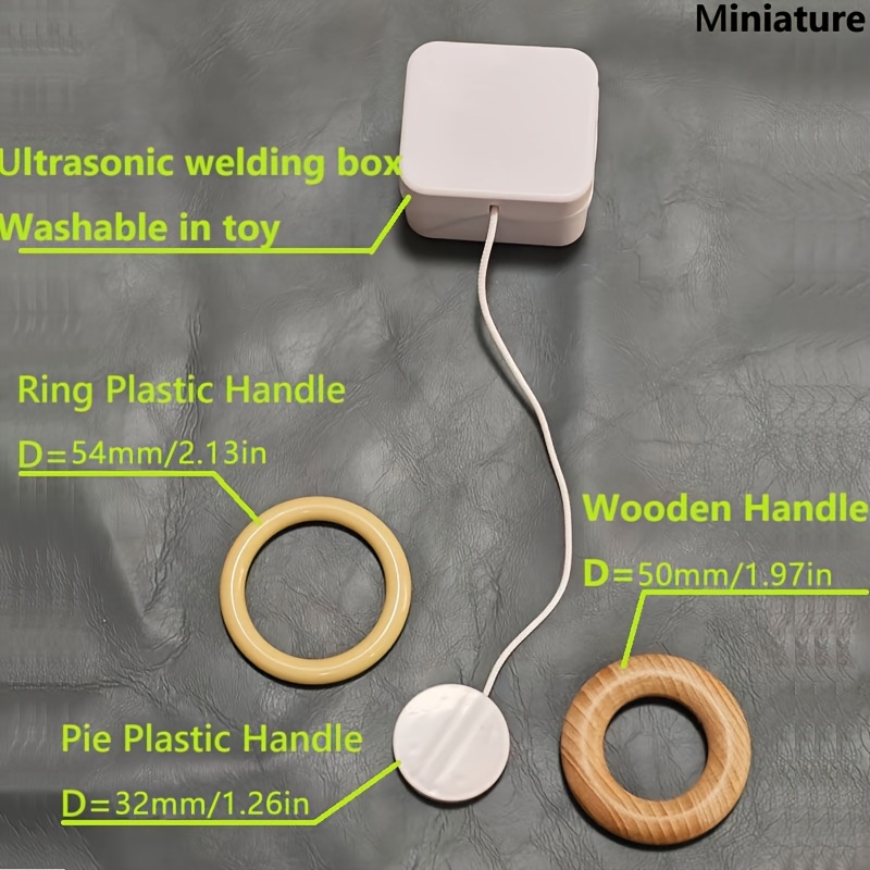 1pc Washable Music Box With Pull-key Mechanism, Double Layers Via Ultrasonic Welding, Great Quality Mechanical Musical Movement Inside, Many Lullabies And Classic