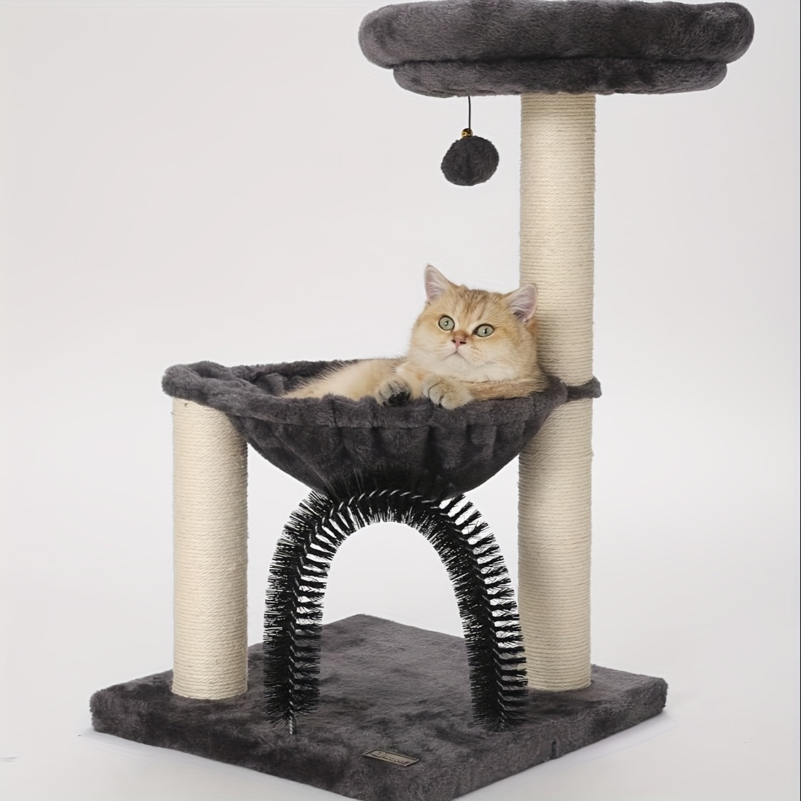 

Fluffydream 27.5 Inches Tower For Indoor Cats, Multi-level Cat Tree With Scratching Posts Plush Basket & Perch For Play Rest, Cat Activity Tree With Ball For Kittens/small Cats