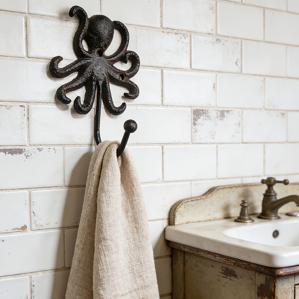 Wall Mounted Vintage Kitchen Towel Rack Brass Towel Hooks Vintage Wall Mounted Towel Rack With Hooks – Antique  Brass, Vintage Towel Rail, Coat