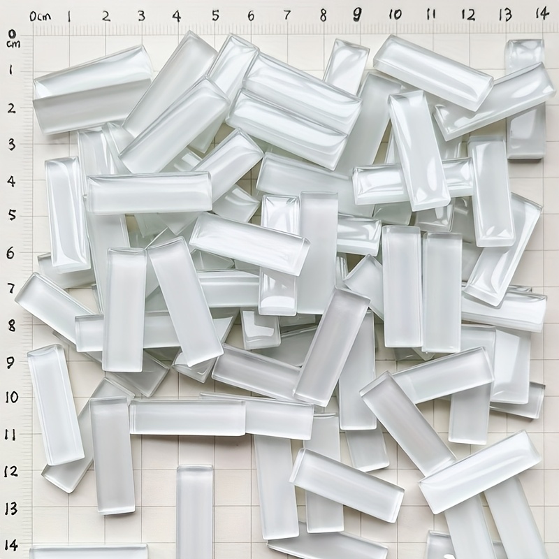 TEMU A Pack Of 31pcs Colorful Long Glass Mosaics, Suitable For Photo Frames, Murals, Living Rooms, Kitchens, Fish Tanks, , Flower Pots, Steps,