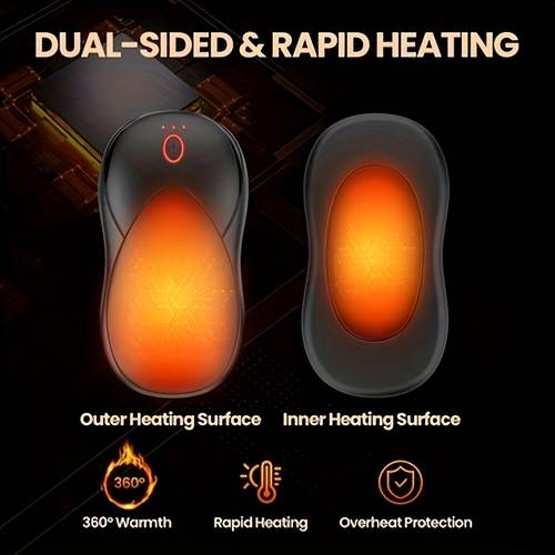 scaldamani invernali riscaldanti 2 pezzi ricaricabili portatili elettrici riutilizzabili per esterni, idea regalo per per golf, caccia, sci, campeggio, regalo di natale