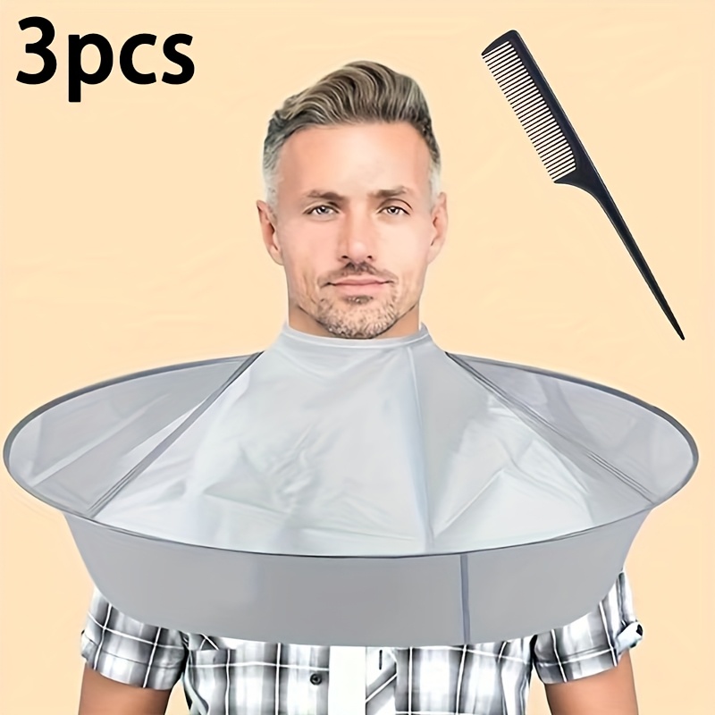 Adjustable Foldable Barber Shawl Cape with Black Comb for Men and Women, Multiple Pack Options