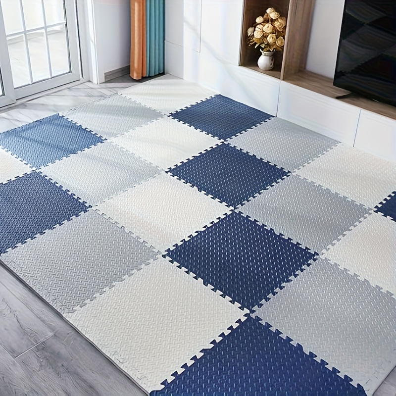 TEMU 30pcs Colorful Eva Foam Exercise Mats, Non-slip Interlocking Gym Floor Tiles 30x30cm Extra Thick Puzzle Mats For Home Gym Playroom Bedroom,