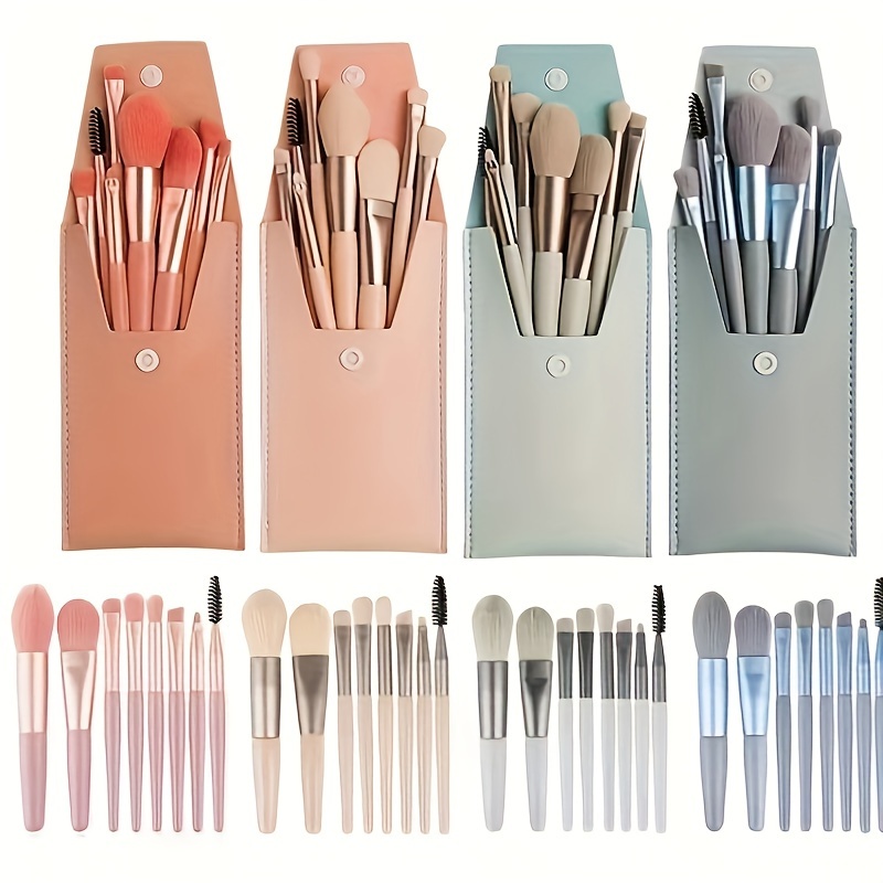 

Hypoallergenic Polyester Bristle Makeup Brush Set, Wand Form Eye Shadow, Powder & Brow Brushes, Abs Handle, For Normal Skin - Portable Travel Kit (1 Set)