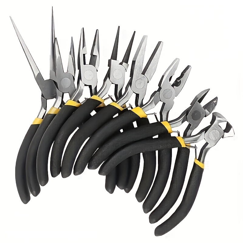 Temu – TEMU 8pcs Mini Pliers Set With Tool Bag, Long Nose Pliers, Diagonal Pliers, End Cutting Pliers, Curved Nose Pliers, Combination Pliers, Flat Nose