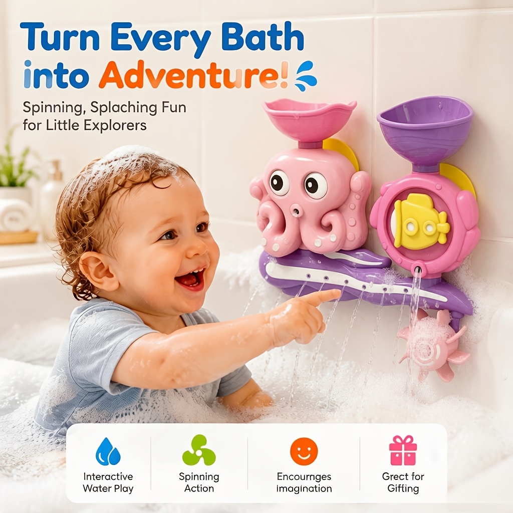 Interactive Suction Cup Bath Toy Set for Youngsters