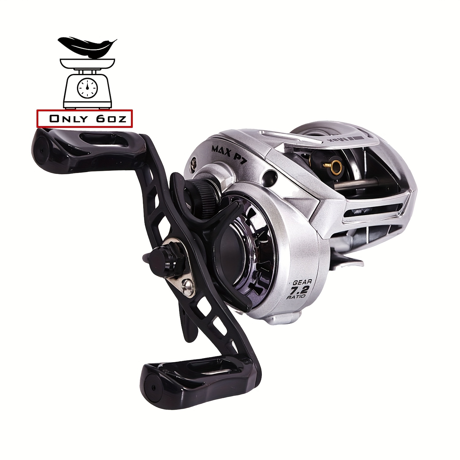 max drag 20lbs baitcasting reel smooth 6 1bb - Temu Ireland