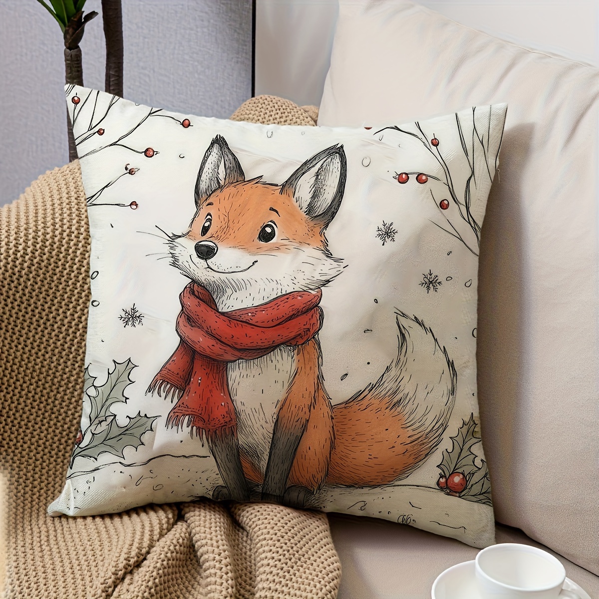 

Fox 18x18 , Cushion , Washable, For - 1pc