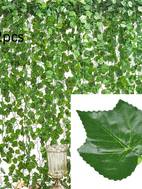 12 piezas de enredadera de hojas de artificiales - verdiura realista colgante para , fiestas, decoración , sin necesidad de energía, decoración de fiesta | estética natural | hojas de plástico duraderas, de pared de