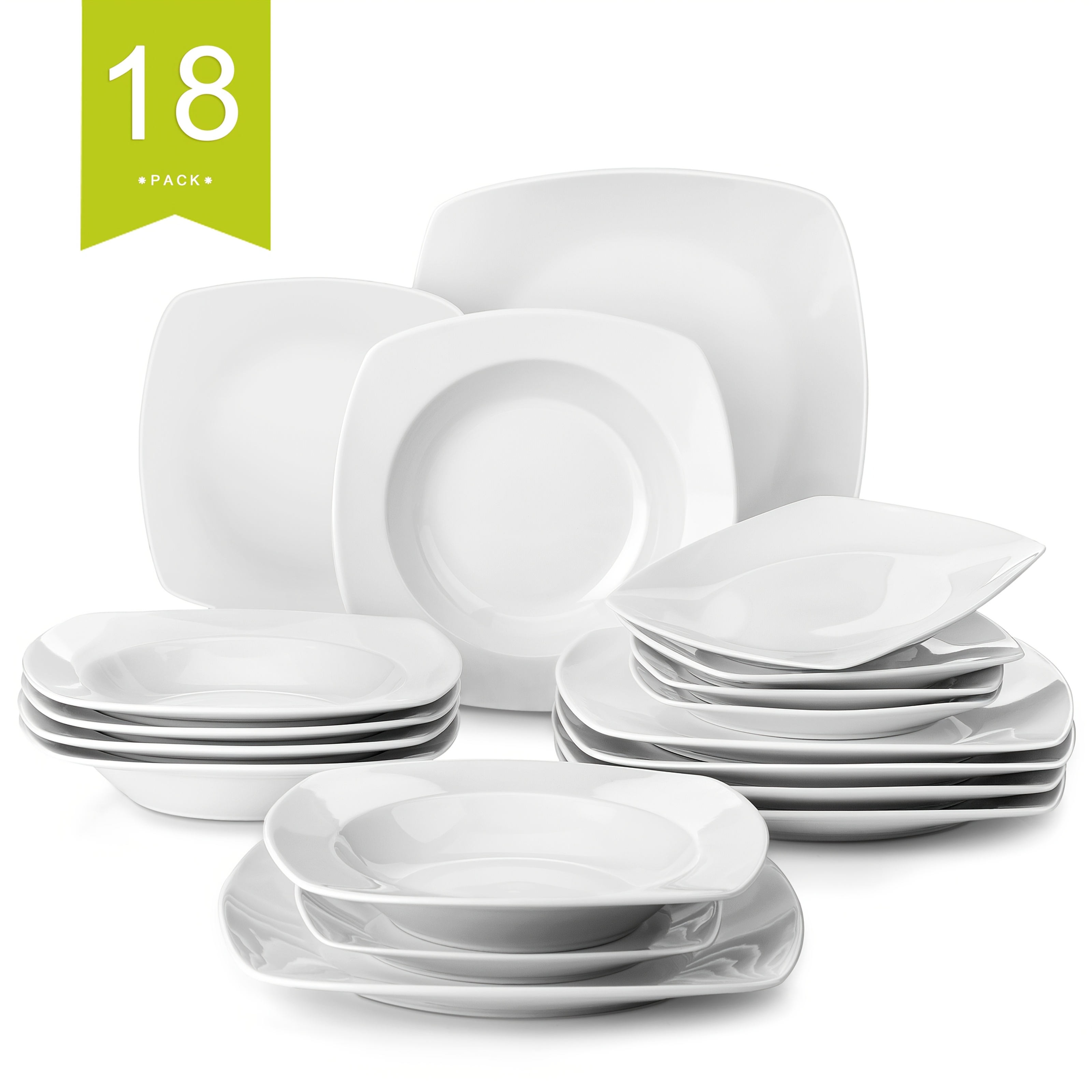 

30/18pcs, Dinnerware Sets, Porcelain Plates And Bowls Sets Tableware Service For 6, For Home Kitchen Restaurant Hotel, Kitchen Supplies, Tableware Accessories