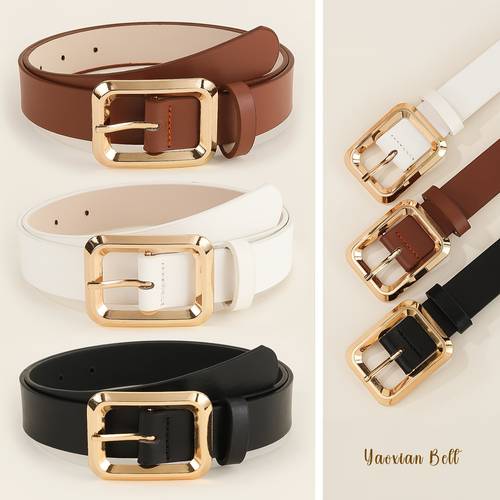 3 pack womens belts office handcrafted light simple and versatile multi functional belt suitable for jeans casual pants formal commuter belt wearable all year round hole punch adjustable size