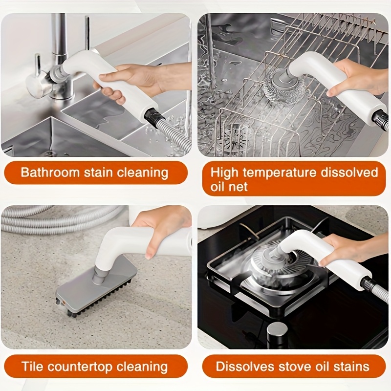 High power Fast Heating Handheld Steam Cleaner -6 Multifunctional Drama Heads, Large Capacity And Dual Safety Automatic New Electric Protection (kitchen, Sofa, Floor, Bathroom, Air Conditioning, Refrigerator, Cars) 5 High power Fast Heating Handheld Steam Cleaner -6 Multifunctional Drama Heads, Large Capacity And Dual Safety Automatic New Electric Protection (kitchen, Sofa, Floor, Bathroom, Air Conditioning, Refrigerator, Cars) - Image 5