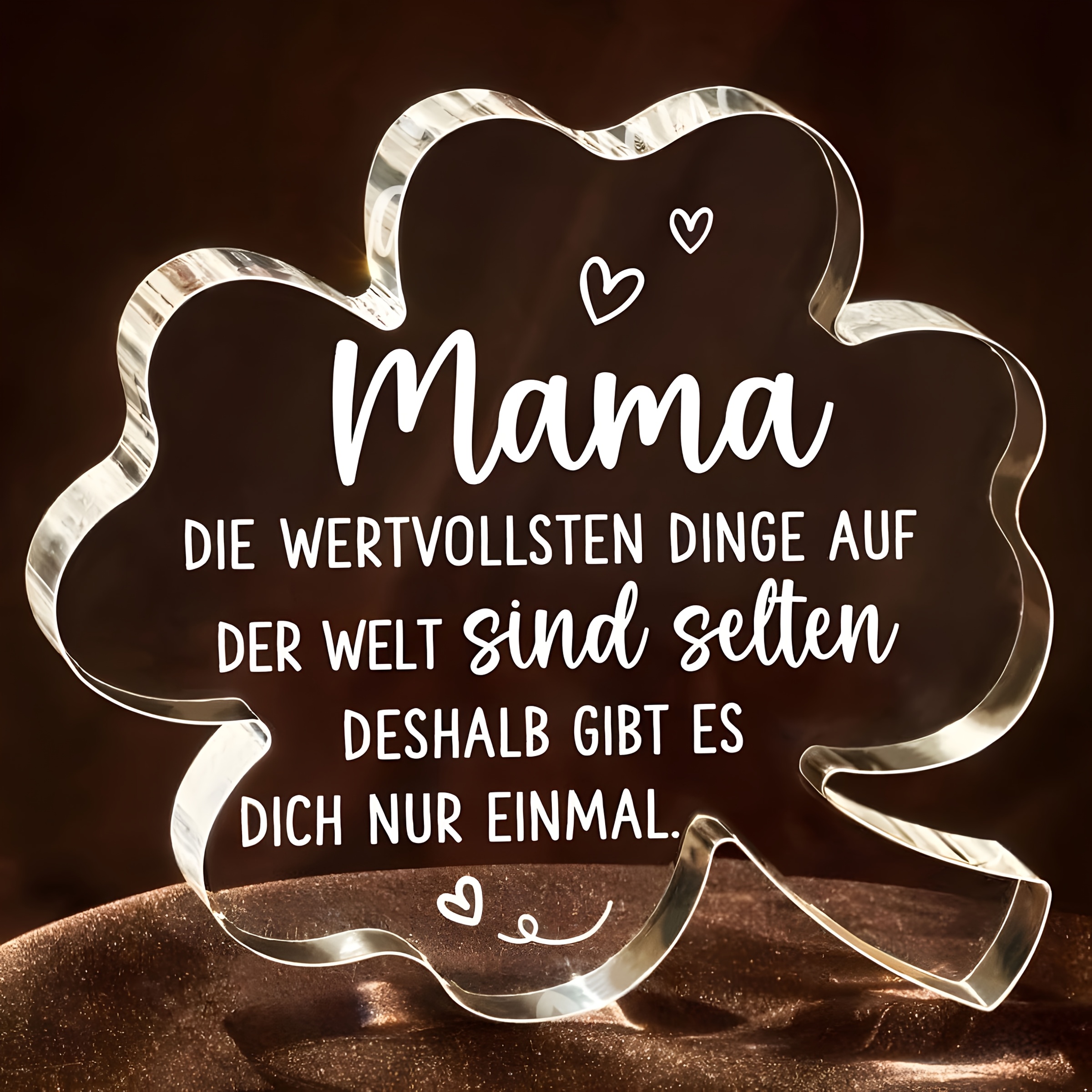 TEMU [2d Flat] [2d Flat] 1pc German Acrylic Ornament For Mom, "mom, The Most In The World Are Rare, Are Unique", Full Of Cherishment And Love For
