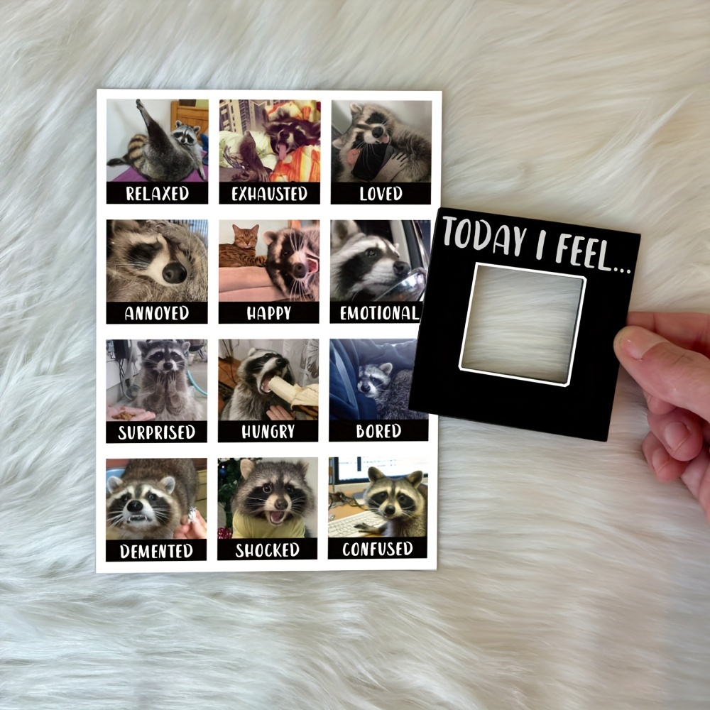 

Funny Raccoon - Gift For Coworkers, Cute Rubber Refrigerator Decor