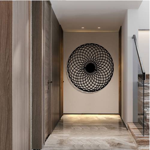 2d flat 1pc vintage style circular metal wall decor unique design ideal for meditation and yoga spaces made of durable iron it perfectly a atmosphere meditation space decor vintage style decoration durable