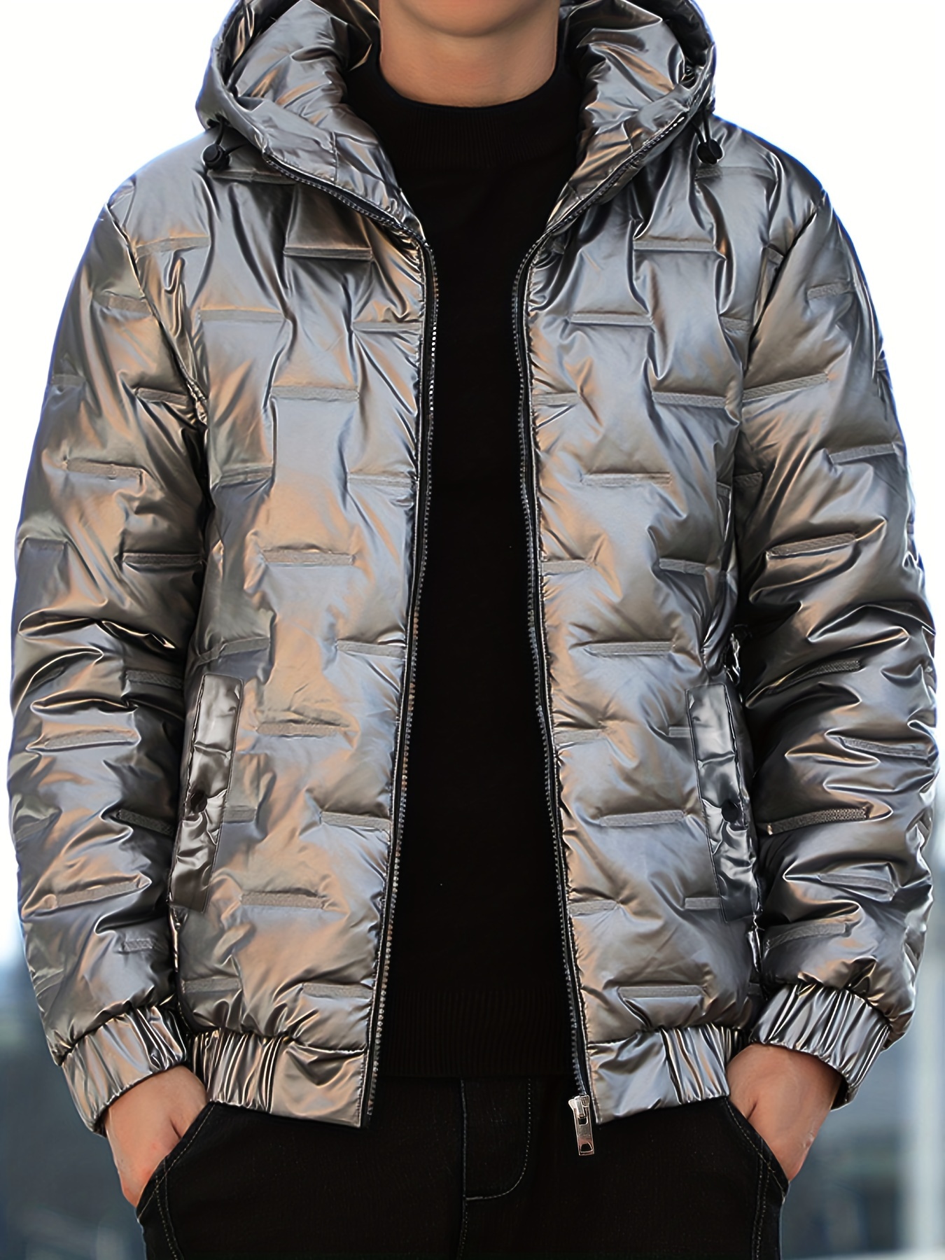 men's hooded jacket outdoor windproof warm - Temu Canada