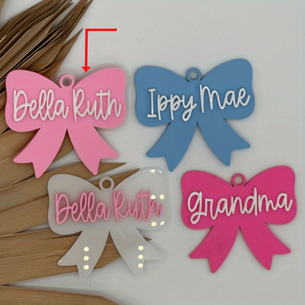 TEMU Bow Luggage - Personalized Name Bag , Accessory For Backpacks And Suitcases