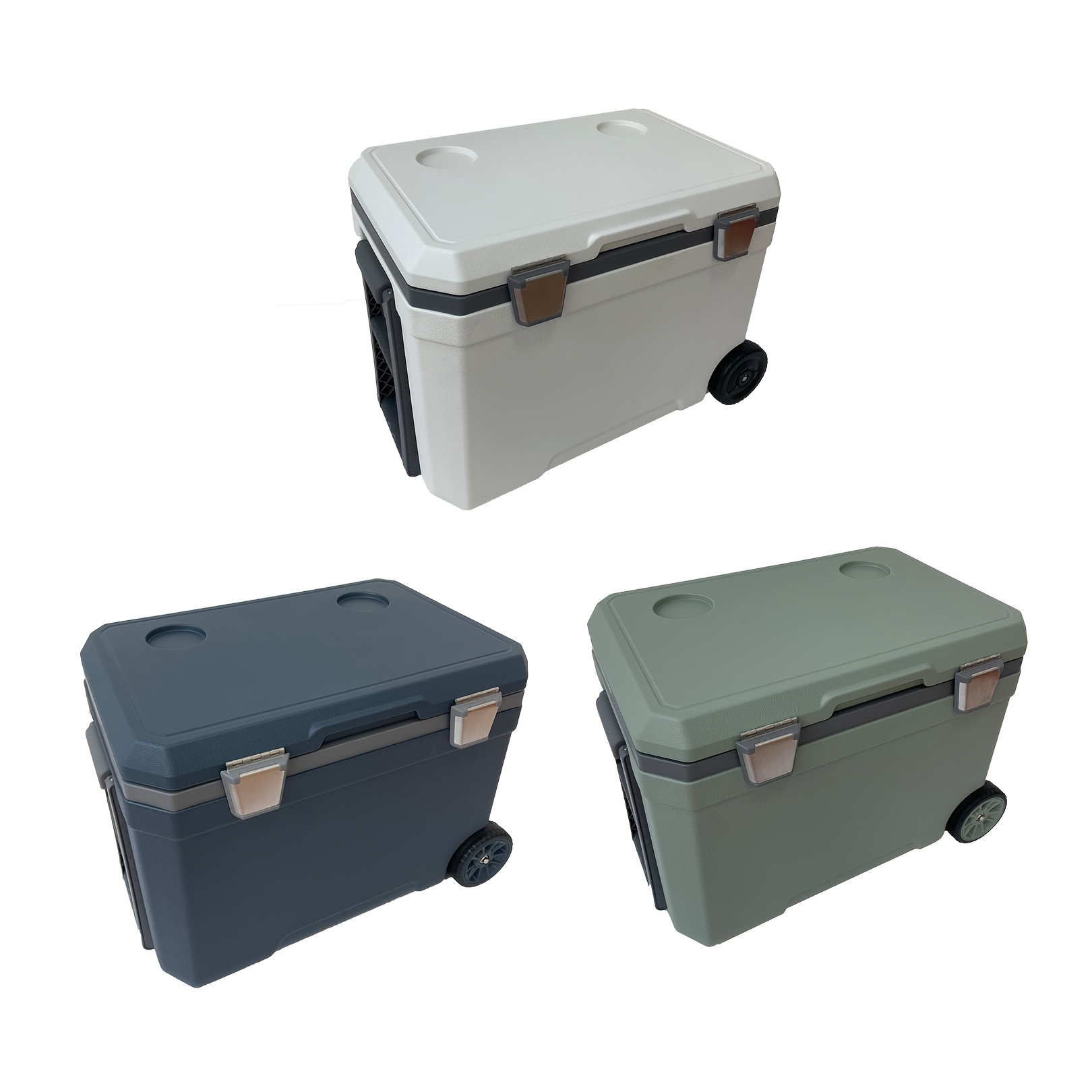 48 quart camping cooler, portable cooling box, suitable for barbecue, camping, picnicking, fishing and other outdoor activities, insulated box portable insulated box camping insulated box portable insulated box Please do not touch food